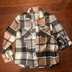Plaid Button-Up Shirt
